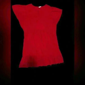 Knox Rose Red Ruffle Sleeve Peasant Dress XXL Boho Chic Summer Style